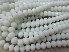 high quality crystal like charm craft bead rondelle abacus faceted matt cream white assortment jewel