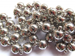 high quality 12mm 50pcs ball round margnetic clasp smooth assortment gunmetal silver connectors jewe