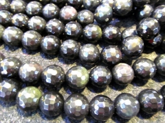 AA grade bulk genuine rainbow obsidian round ball faceted jewelry beads 10mm --5strands 16inch/L