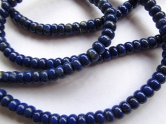 top quality Lot 6x10mm genuine lapis lazuli charm beads rondelle abacus blue jewelry bead ---2strand