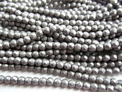 2strands 3-12mm high quality hematite beads round ball faceted assortment jewelry beads