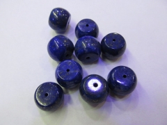 AA grade 6pcs 4-12mm natural lapis Lazulie Gemstone cabochon round rondelle blue gold jewelry beads