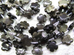 high quality LOT 5strands 30mm genuine rainbow obsidian flower florial petal carved jewelry beads