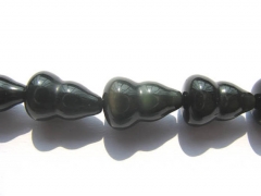 genuine Obsidian for making jewelry high quality 10X18mm full strand Bottle Caved Rainbow Cabochons 