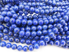 AA grade 12mm 16inch genuine lapis lazuli charm beads round ball blue gold jewelry bead
