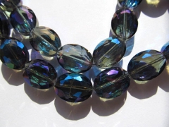 batch crystal like charm craft bead oval egg faceted blue AB mystic assortment jewelry beads 10x14mm