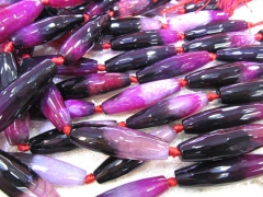 10x40mm full strand high quality agate bead rice long column handmade faceted rose assortment charm 