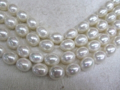 grey pearl egg side nuggets drop Pearl Gergous 8x10-15x20mm full strand freeform ivory white grey si