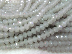 2strands 4x6 5x8 6x10mm crystal like charm craft bead rondelle abacus faceted matt beige assortment 