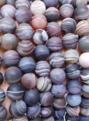 high quality 8 10 12mm full strand genuine Botswana Agate gemstone round ball matte jewelry bead