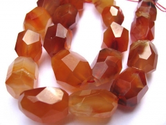 wholesale 13-18mm bulk genuine carnelian gemstone nuggets freeform faceted faceted jewelry beads --2