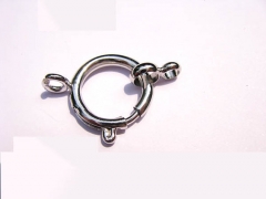 50pcs 8-20mm wholesale jewelry clasps  spring ring brass clasp silver gold antique black mixed jewelry finding