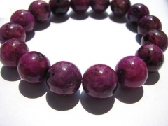 high quality sugilit beads bracelet 12mm --2strands 8inch L- ,round ball dark purple cherry red gems
