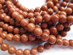 wholesale bulk gold aventurine gemstone round ball jewelry beads 10mm--5strands 16inch/per strand