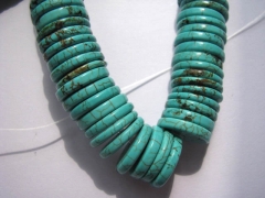 2strands 10-16mm turquoise stone heishi green jewelry beads