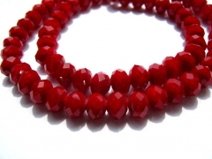 Matte Crimsone red Crystal 5strands 3x4 4x6 5x8 6x10mm Crystal like crystal beads Rondelle Abacus Fa