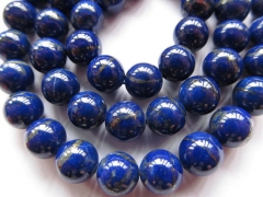 AA grade 5strands 10mm genuine lapis lazuli charm beads round ball blue gold jewelry bead