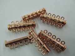 high quality 24pcs 2-7 row Connectors brass Clasp,Bar Tube Oxidized silver,gold,rose gold black,gune
