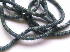Natural Kyanite for making jewelry high quality 3-8mm full strand Round rondelle wheel heishi Blue L
