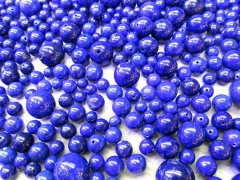 AAAA genuine lapis lazuli charm beads round ball gold blue charm jewelry beads