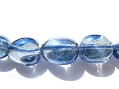 genuine rock crysal quartz 15-20mm 16inch strand,high quality freeform nuggets blue jewelry beads