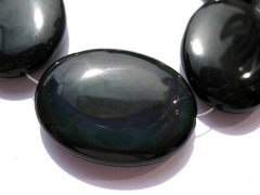 high quality LOT genuine rainbow obsidian barrel rice jewelry beads 15x20mm---5strands16"/per