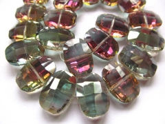 9x12mm 72pcs crystal like charm craft bead rectangle ablong oval faceted blue champagne oranger ruby