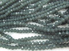 wholesale 5strands 4x6 5x8 6x10mm Crystal like spacer beads Rondelle Abacus Faceted Dark grey gray b