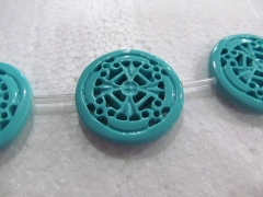 fashion bulk handmade carved flower roundel donut cabochons resin plastic acrylic oranger jewelry be