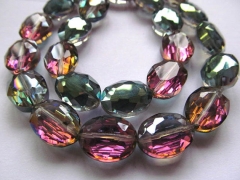 wholesale 12x16mm full strand crystal like charm craft bead oval egg faceted AB multicolor assortmen
