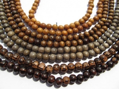 high quality 5-12mm 10strands genuine wood round ball assortment jewelry spacer beads