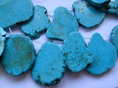 Top Drilled -- 18-80mm full strand high quality turquoise DIY beads Freeform slab blue green Pendant