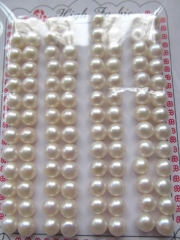 half hole-- 120-24pcs 4-14mm genuine Pearl Gergous Round Ball white dark black grey gray peach red m