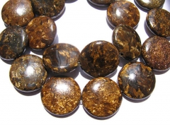 bulk natural bronzite gergous 12mm 5strands 16inch strand,roundel disc golden jewelry beads