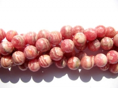 wholesale genuine rhodochrosite beads 7mm 16inch ,round ball pink red gemstone jewelry beads