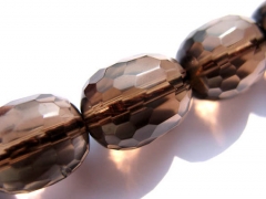 Biolette smoky quartz Bead AA GRADE drum barrel round faceted jewelry charm beads 8x10 10x14 12x16mm