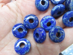 Larger Hole--natural lapis Botswana Agate Labradorite rondelle button abacus pinwheel 6x12mm 12pcs