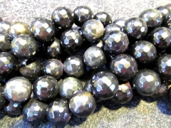 AA grade bulk genuine rainbow obsidian round ball faceted jewelry beads 10mm --5strands 16inch/L