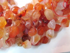 bulk 10x14mm high quality genuine carnelian gemstone nuggets freeform cubic twist jewelry beads --5s