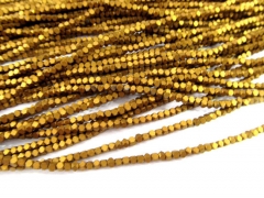 5strands 2 3 4mm hematite beads cubic box nuggtes gold silver brass coffee gunmetal connector