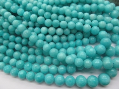 free ship--high quality 17inch 4-12mm genuine Amazonite gemstone round ball green jewelry necklace