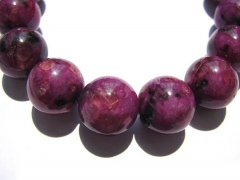 high quality sugilit beads bracelet 12mm --2strands 8inch L- ,round ball dark purple cherry red gems
