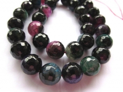 high quality gergous agate bead round ball faceted red black blue grey mixed crystal jewelry beads 1