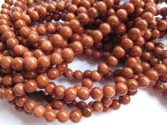 wholesale bulk gold aventurine gemstone round ball jewelry beads 8mm--5strands 16inch/per strand