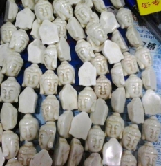 wholesale 15-30mm Howlite Turquoise buddha carved white black green lapis blue oranger brown mixed b