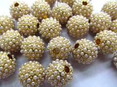fashion 100pcs 8 10 12 14mmhigh quality bling ball ,metal & white pearl connector spacer round siler