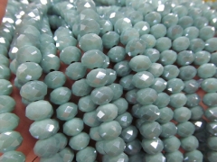 Unique 5strands 4x6 5x8 6x10mm Crystal like spacer beads Rondelle Abacus Faceted Ocean blue green mi