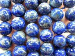 Wholesale 6 8 10 12 14 16mm full strand genuine Lapis Lazulie DIY beads Round Ball blue gold loose b