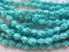 bulk 8x10mm 5strands 200pcs turquoise gergous skull skeleton royal blue mixed jewelry beads
