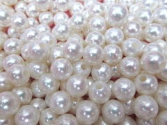 larger hole --24pcs 8-16mm natural Pearl Gergous Round Ball white dark black grey gray mixed jewelry